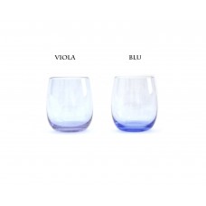 bicchieri colorati viola e blu